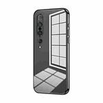 For Xiaomi Mi 10 Pro 5G Transparent Plating Fine Hole Phone Case(Black)