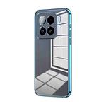 For Xiaomi 15 Transparent Plating Fine Hole Phone Case(Blue)