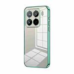 For Xiaomi 15 Pro Transparent Plating Fine Hole Phone Case(Green)