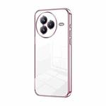 For Xiaomi Civi 5 Pro Transparent Plating Fine Hole Phone Case(Pink)