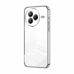 For Xiaomi Civi 5 Pro Transparent Plating Fine Hole Phone Case(Silver)