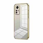 For Xiaomi Redmi Note 12S Transparent Plating Fine Hole Phone Case(Gold)