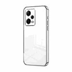 For Xiaomi Redmi Note 12 Pro+  Transparent Plating Fine Hole Phone Case(Silver)