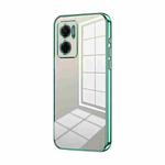 For Xiaomi Redmi Note 11E / Redmi 10 5G Transparent Plating Fine Hole Phone Case(Green)