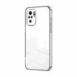 For Xiaomi Redmi Note 10/Note 10S Transparent Plating Fine Hole Phone Case(Silver)