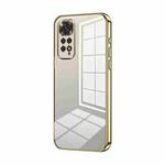 For Xiaomi Redmi Note 11 Global / Note 11S Transparent Plating Fine Hole Phone Case(Gold)