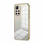 For Xiaomi Redmi Note 11T 5G/Note 11S 5G Transparent Plating Fine Hole Phone Case(Gold)