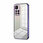 For Xiaomi Redmi Note 11 Pro+ 5G Transparent Plating Fine Hole Phone Case(Purple)