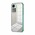 For Xiaomi Redmi Note 11 Pro+ 5G Transparent Plating Fine Hole Phone Case(Green)
