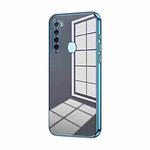 For Xiaomi Redmi Note 8 / Note 8 2021 Transparent Plating Fine Hole Phone Case(Blue)
