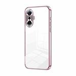 For Xiaomi Redmi K40 Gaming/Poco F3 GT Transparent Plating Fine Hole Phone Case(Pink)