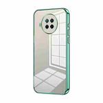 For Xiaomi Redmi Note 9 Pro 5G/Mi 10T Lite Transparent Plating Fine Hole Phone Case(Green)