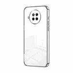 For Xiaomi Redmi Note 9 Pro 5G/Mi 10T Lite Transparent Plating Fine Hole Phone Case(Silver)