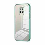 For Xiaomi Redmi 10X 5G Transparent Plating Fine Hole Phone Case(Green)