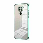 For Xiaomi Redmi Note 9 / 10X 4G Transparent Plating Fine Hole Phone Case(Green)