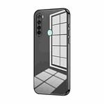 For Xiaomi Redmi Note 8T Transparent Plating Fine Hole Phone Case(Black)