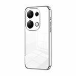 For Xiaomi Redmi Note 13 Pro 4G Transparent Plating Fine Hole Phone Case(Silver)