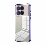 For Xiaomi Redmi K70 Ultra Transparent Plating Fine Hole Phone Case(Purple)