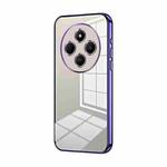 For Xiaomi Redmi 14R Transparent Plating Fine Hole Phone Case(Purple)