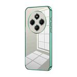 For Xiaomi Redmi 14R Transparent Plating Fine Hole Phone Case(Green)