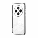For Xiaomi Redmi 14R Transparent Plating Fine Hole Phone Case(Silver)
