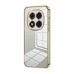 For Xiaomi Redmi Note 14 Pro 5G Transparent Plating Fine Hole Phone Case(Gold)