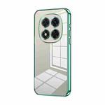 For Xiaomi Redmi Note 14 Pro 5G Transparent Plating Fine Hole Phone Case(Green)