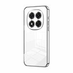 For Xiaomi Redmi Note 14 Pro Transparent Plating Fine Hole Phone Case(Silver)