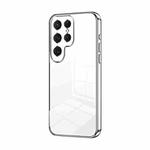 For Samsung Galaxy S24 Ultra 5G Transparent Plating Fine Hole Phone Case(Silver)