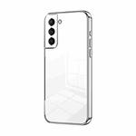 For Samsung Galaxy S21 5G Transparent Plating Fine Hole Phone Case(Silver)