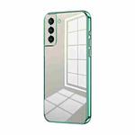 For Samsung Galaxy S21+ 5G Transparent Plating Fine Hole Phone Case(Green)