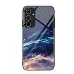 For Samsung Galaxy A35 5G Colorful Painted Glass Phone Case(Starry Sky)