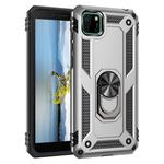 For Huawei Y5p Shockproof TPU + PC Protective Case with 360 Degree Rotating Holder(Silver)