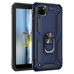 For Huawei Y5p Shockproof TPU + PC Protective Case with 360 Degree Rotating Holder(Blue)