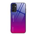 For Samsung Galaxy A15 4G Gradient Color Glass Phone Case(Purple Red)