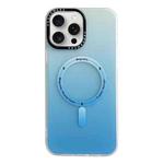 For iPhone 15 Pro MagSafe IMD Gradient PC Hybrid TPU Phone Case(Blue)