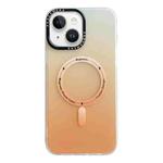For iPhone 14 MagSafe IMD Gradient PC Hybrid TPU Phone Case(Orange)