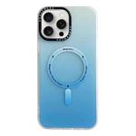 For iPhone 14 Pro Gradient IMD PC Hybrid TPU MagSafe Phone Case(Blue)