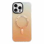 For iPhone 14 Pro Max Gradient IMD PC Hybrid TPU MagSafe Phone Case(Orange)