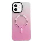 For iPhone 11 MagSafe IMD Gradient PC Hybrid TPU Phone Case(Pink)