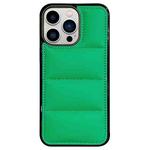 For iPhone 12 Pro Big Hole Eiderdown Airbag Phone Case(Green)