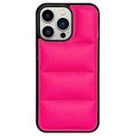 For iPhone 12 Pro Max Big Hole Eiderdown Airbag Phone Case(Rose Red)