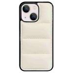 For iPhone 13 Big Hole Eiderdown Airbag Phone Case(White)