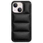 For iPhone 13 Big Hole Eiderdown Airbag Phone Case(Black)