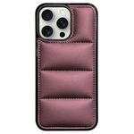 For iPhone 14 Pro Big Hole Eiderdown Airbag Phone Case(Wine Red)