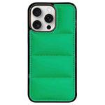 For iPhone 15 Pro Big Hole Eiderdown Airbag Phone Case(Green)