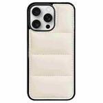 For iPhone 15 Pro Max Big Hole Eiderdown Airbag Phone Case(White)
