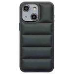 For iPhone 13 Fine Hole Eiderdown Airbag Phone Case(Black)