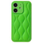 For iPhone 11 Fine Hole 8-shaped Texture Eiderdown Airbag Phone Case(Green)