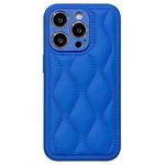For iPhone 12 Pro Fine Hole 8-shaped Texture Eiderdown Airbag Phone Case(Blue)